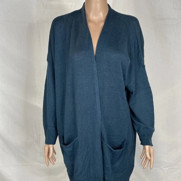 Eileen Fisher Linen-Cotton Cord Long Cardigan – Size 2XS (NWT) - Picture 1 of 7